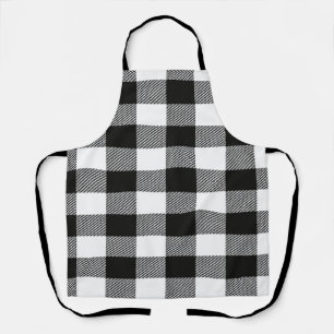 Modern Black White Buffalo Plaid iPhone Case Apron