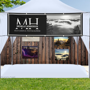 Modern Black & White Business Logo 1 Image Booth Banner
