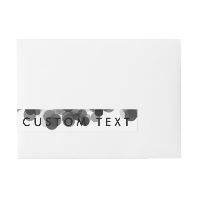 Modern Black & White Caviar Dot Wrap Around Labels (Front)