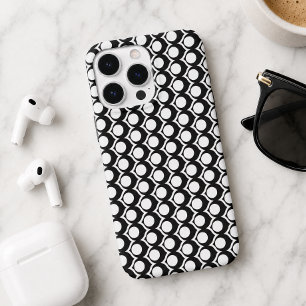 Modern Black White Circle Lattice Pattern