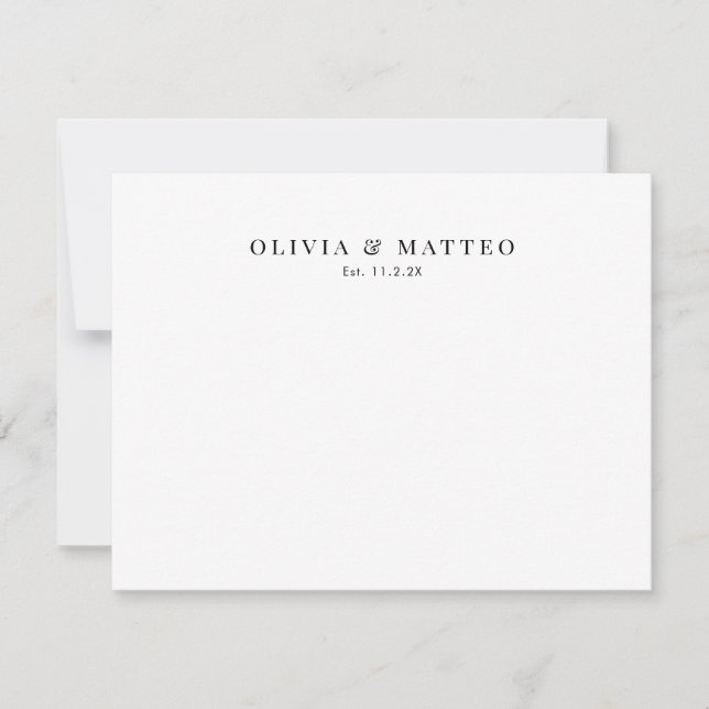 Modern Black White Classic  Card (Front)