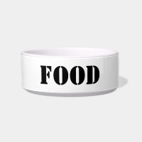 Modern black white custom text pet food