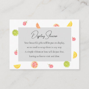 Modern Black White Display Shower Card