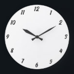 Modern Black White Elegant Custom Colour Gift 2023 Large Clock<br><div class="desc">Printed in classy black and white custom colour background! You may customise as you wish!</div>