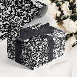 Modern Black & White Elegant Floral Damask Wedding Wrapping Paper<br><div class="desc">Create a lasting impression with timeless and elegant styling. Classic black and white with floral damask is perfect for the modern bride and groom who want a truly beautiful and memorable wedding. The Modern Black and White Elegant Damask collection has everything you need to plan a stunning black and white...</div>