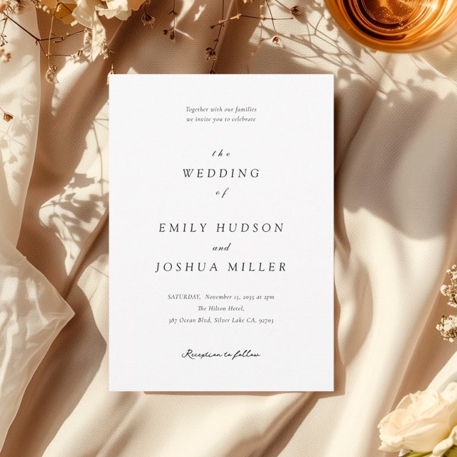 Modern Black & White Elegant Wedding Invitation (Creator Uploaded)
