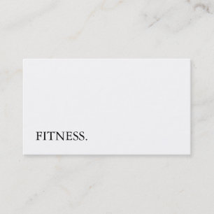 Modern Black & White Fitness Business Card