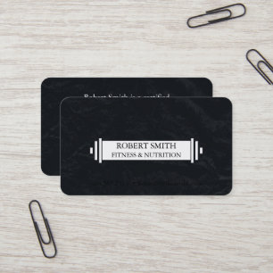 Modern Black & White Fitness Trainer Coach Chic  Business Card