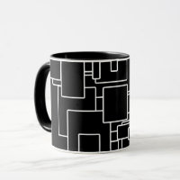 Modern Black & White Geometric Pattern