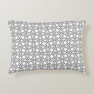 Modern Black & White Geometric Triangle Pattern Decorative Cushion