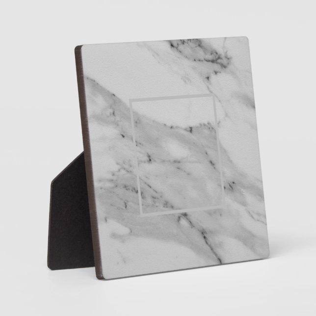 Modern black white grey marble pattern  plaque (Front)