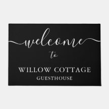 Modern Black & White Guesthouse Welcome