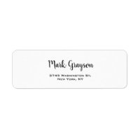 Modern Black & White Handwritten Plain Elegant