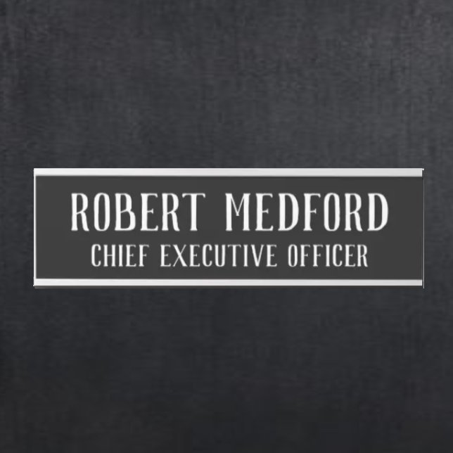 Modern Black & White Hanging Door Sign Name Plate (Creator Uploaded)