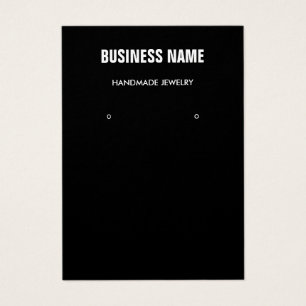 Modern black & white jewelry earring display card