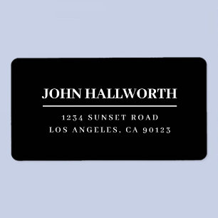 Modern Black & White Label