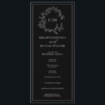 Modern Black White Leafy Crest Monogram Wedding Programme<br><div class="desc">We're loving this Modern Black White Leafy Crest Monogram Wedding Program! Simple, elegant, and oh-so-pretty, it features a hand drawn leafy wreath encircling a modern wedding monogram. It is personalised in elegant typography, and accented with hand-lettered calligraphy. Finally, it is trimmed in a delicate frame. To make advanced changes, go...</div>