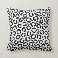 Modern Black White Leopard Animal Print Pattern