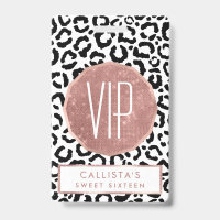 Modern Black White Leopard Animal Print Pattern