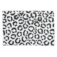 Modern Black White Leopard Animal Print Pattern
