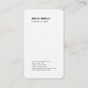 Modern Black White Minimalist Professional Business Card
