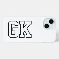Modern Black White Monogram Initials