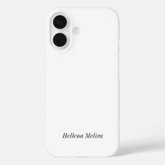 Modern Black White Monogram Name Case-Mate iPhone Case (Back)