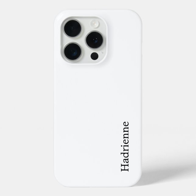 Modern Black White Monogram Name Case-Mate iPhone Case (Back)