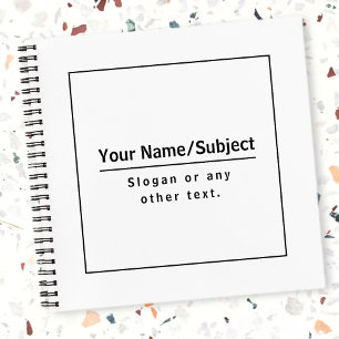 Modern Black & White Notebook