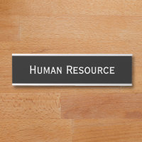 Modern Black White Office Room Department Name