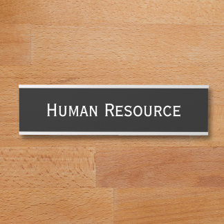 Modern Black White Office Room Department Name Door Sign