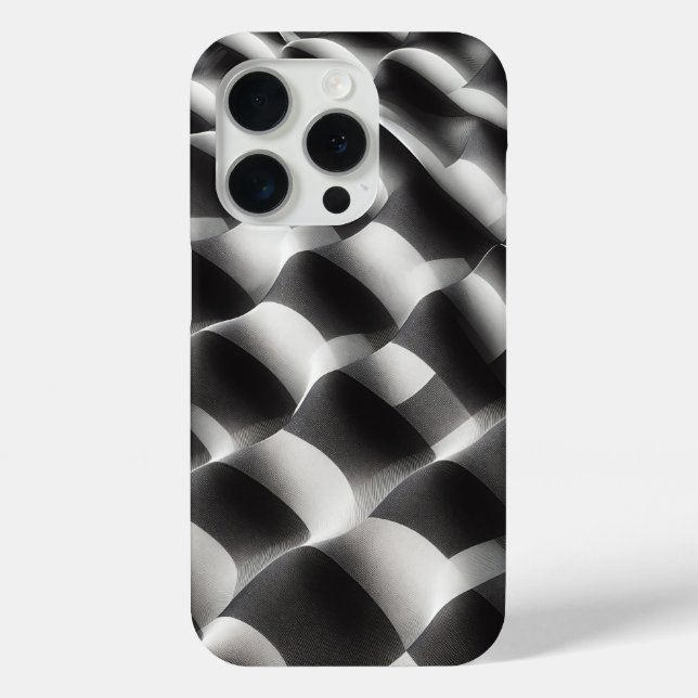 Modern Black & White Op-Art Phone Case - Abstract  (Back)