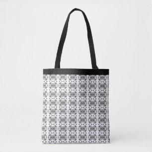 Modern Black& White Pattern Tote Bag
