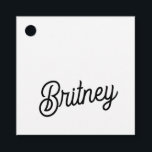 Modern Black White Personalised Monogram and Name  Favour Tags<br><div class="desc">The Modern Black White Personalised Monogram and Name Favour Tags would be a stylish and elegant addition to your event. The black and white design, personalised with your monogram and name, adds a sophisticated touch to your favours, whether for weddings, parties, or corporate events. They can be customised to match...</div>