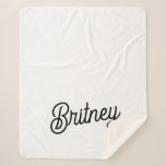 Modern Black White Personalised Monogram and Name  Sherpa Blanket<br><div class="desc">The Modern Black White Personalised Monogram and Name Sherpa Blanket would combine both luxury and practicality. The elegant black and white design with your personalised monogram and name adds a sophisticated touch, while the Sherpa material provides exceptional warmth and softness. It’s perfect for cosying up on chilly days or adding...</div>
