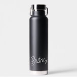 Modern Black White Personalised Monogram and Name  Water Bottle<br><div class="desc">The Modern Black White Personalised Monogram and Name Water Bottle is a stylish and practical choice for staying hydrated. The monochrome design with personalised details makes it a chic accessory for everyday use or as a thoughtful gift. If you have any particular design preferences or customisation ideas, just let me...</div>