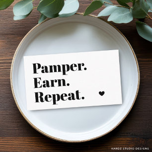 Modern Black White Professional Rewards Business Card