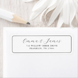 Modern Black & White Script Wedding