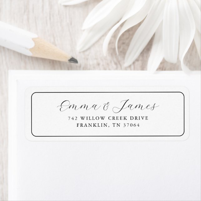 Modern Black & White Script Wedding (Insitu)
