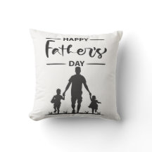 Modern Black & White Silhouette Father's Day Card
