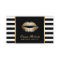 Modern Black White Stripes Gold Lips Makeup Artist