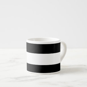Modern Black White Stripes Pattern Espresso Cup