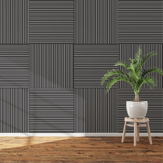 Modern Black & White Stripes: Peel and Stick Wallpaper