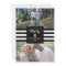 Modern Black & White Stripes Photo Christmas Card