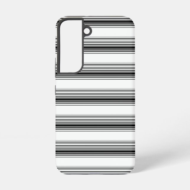 Modern black white stripes samsung galaxy s22 case (Back)