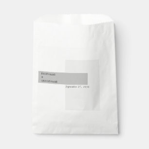 Modern Black & White Wedding Favour Bags