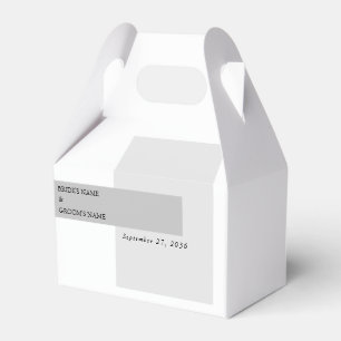Modern Black & White Wedding   Favour Box