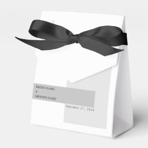 Modern Black & White Wedding Favour Box