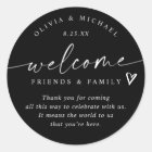 Modern Black & White Wedding Welcome Hotel Bag