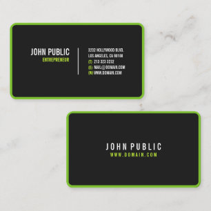 Modern Black with Rounded Corners Business Card